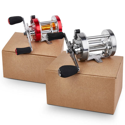 BILLINGS Trolling Drum Fishing Reels 20LB Max Drag  6+1BB 4.2:1/5.2:1 Gear Ratio CNC Aluminum Spool Smooth Right Hand Baitcaster Reel for Freshwater Saltwater