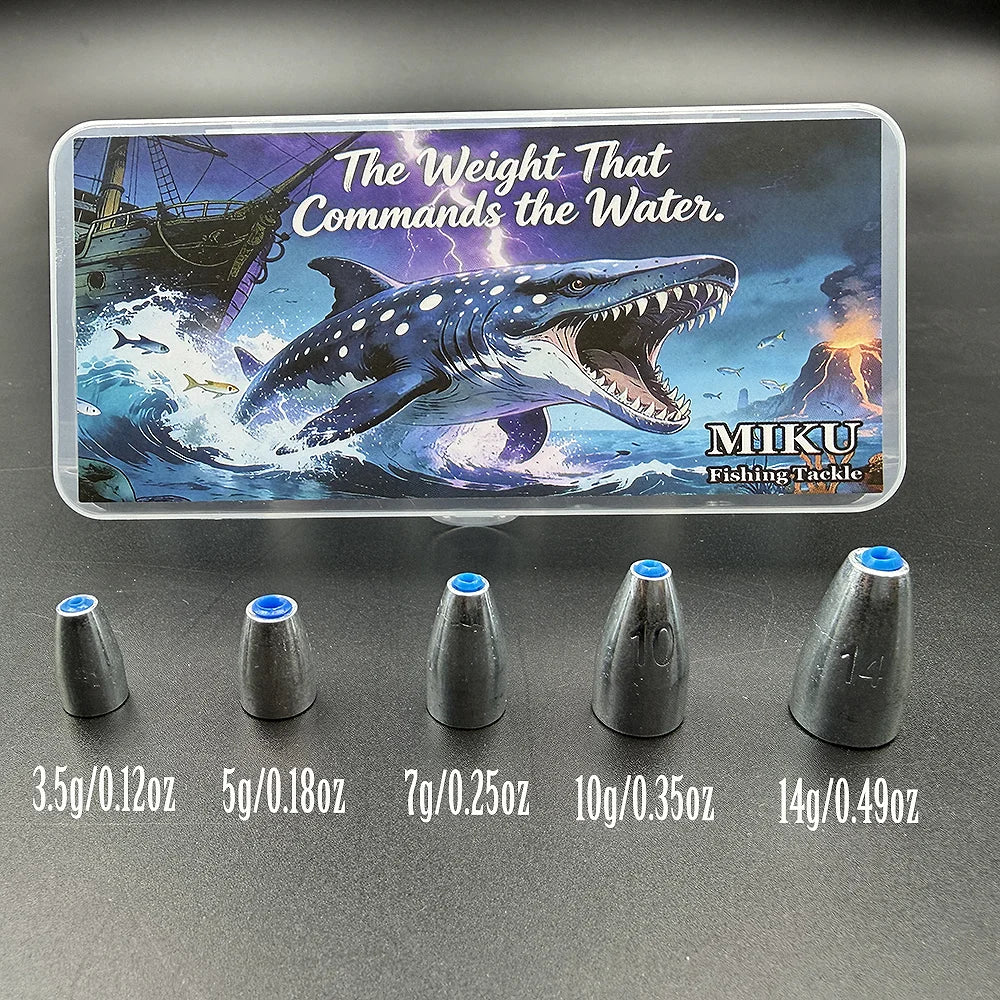 35 pieces per box of various fishing weight sets, steel fishing accessories, freshwater and saltwater bass accessories