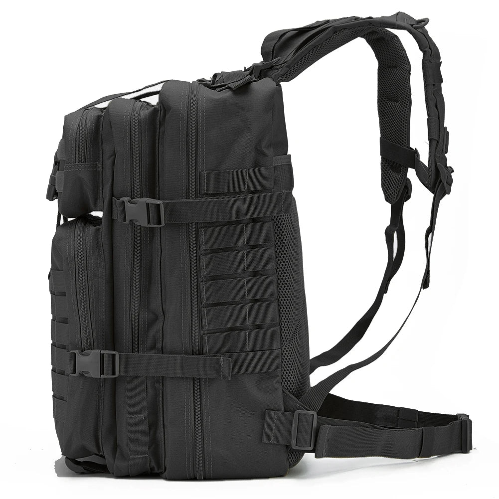 45L Tactical Fishing Backpack MOLLE System Large 3 Day Outdoor Hiking Hunting Rucksack Durable Travel Gear Bag For Men
