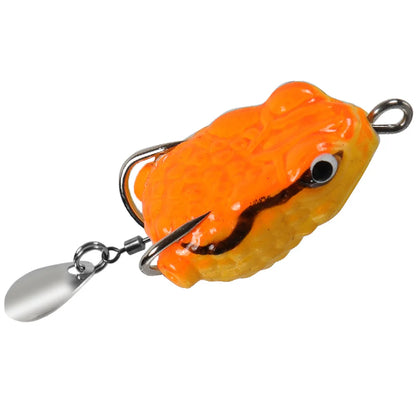 2.5cm/3g Mini Thunder Frog Soft Fishing Lures Artificial Bait Fishing Wobbler Silicone Baits with Metal Glitter Frog Lure Trout