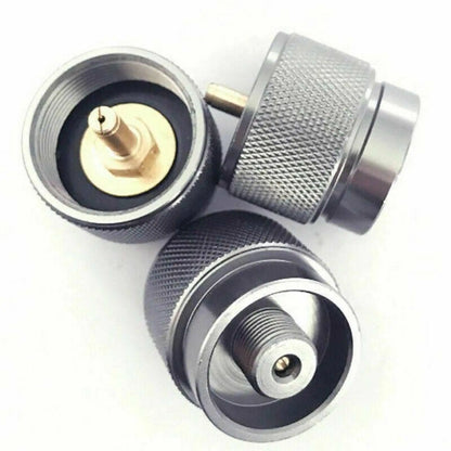 1 lb Gas Tank Adapter 1"-20 UNEF to 7/16-28NS, Propane Cylinder Converter for Outdoor Stove Heater, Small Portable Fuel Adapter