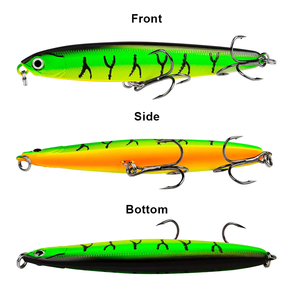 Luya Pencil, Submerged Luya Bait Far Cast Luya Fake Bait 10/14/18/24g Bionic Hard Bait Bait Fishing Tackle