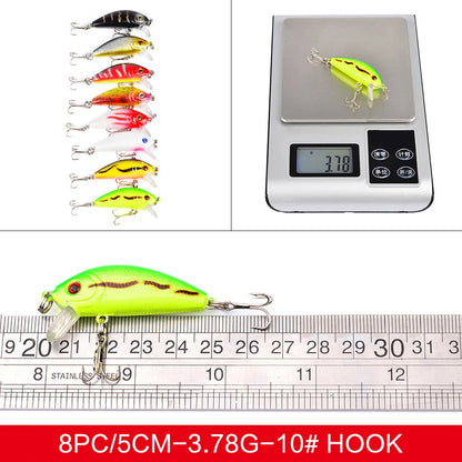 43Piece Fishing Lures Kit for Saltwater and Freshwater Fishing Gear Gifts for Men Soft Hard Fishing Lures Baits Set with Hooks