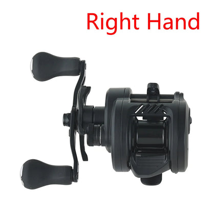 DC Fishing Reel Long Cast Self‑Charging Anti Backlash Electronic Brake Baitcasting Reel Smooth Casting Sound 7.2:1 Ratio
