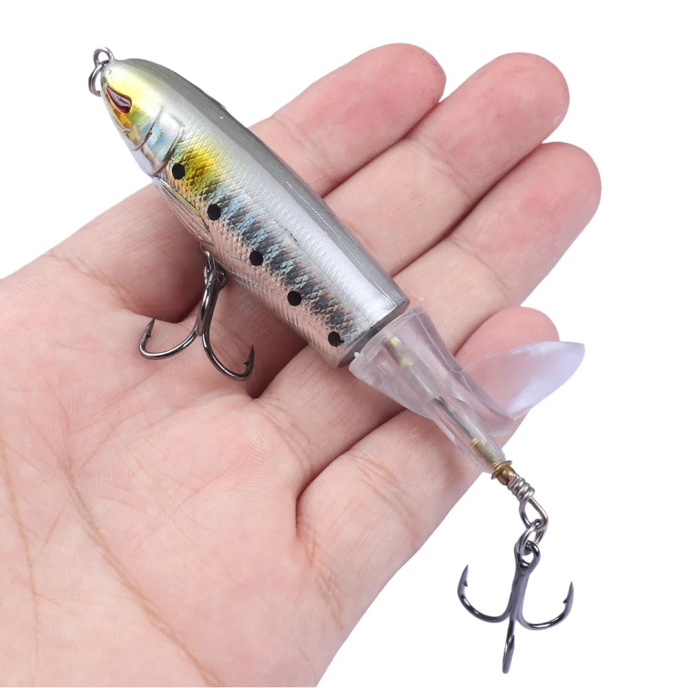 5pcs Popper Topwater Pencil Floating Bass Fishing Lures 10cm 13g