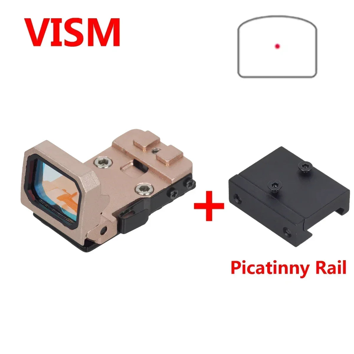 Tactical VISM PRO Flip Up Red Dot Sight Hot 20mm Rail Riflescope Collimator Sight RM Scope With GLK Rear Sight Mount