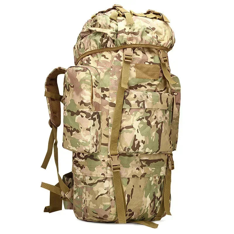 70L Metal Steel Frame Bag Men's New Hunting Backpack Waterproof Nylon Backpacks Hunting Bags