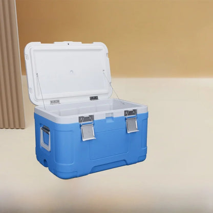 Portable PU Thermal Insulation Box Refrigerator 24L with Pull Rod for Outdoor Camping Fishing Stall Selling Wheel Mobile Ice Box