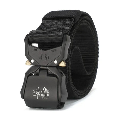 Tactical Belt for Men, High Quality Nylon Military Belt with Metal Buckle, Outdoor Sports Training Gear, Adjustable