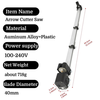 Electric Arrow Cutter Machine Saw Blade 100-240V DIY Arrow Hunting Shooting Target Archery Shaft Tube Tool Outdoor Accessories