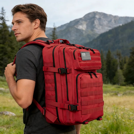 45L Tactical Fishing Backpack Large 3 Day Outdoor Rucksack Hiking Camping Hunting Gear Bag Travel Pack for Outdoor Sport