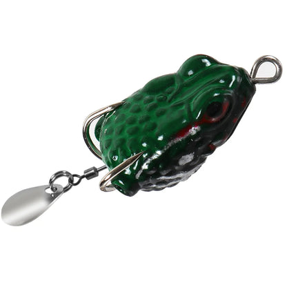 2.5cm/3g Mini Thunder Frog Soft Fishing Lures Artificial Bait Fishing Wobbler Silicone Baits with Metal Glitter Frog Lure Trout