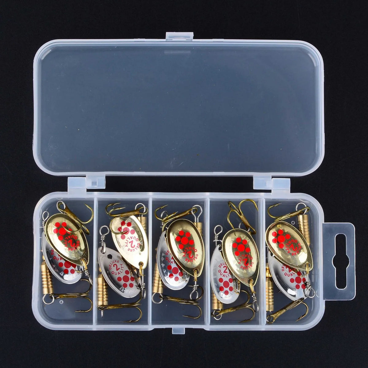 10pcs Spinnerbait Fishing Lure Set Metal Spoon Spinner Fishing Bait Crankbaits