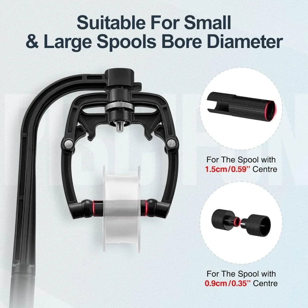 Automatic Fishing Line Spooler Winder Machine - Adjustable Spool Width, Suction Cup Base, Lightweight