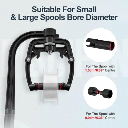 Automatic Fishing Line Spooler Winder Machine - Adjustable Spool Width, Suction Cup Base, Lightweight