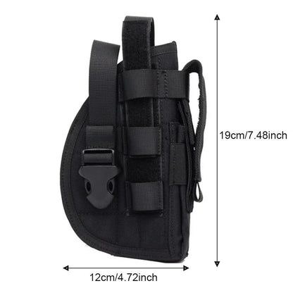 Universal Tactical Nylon Gun Holster Molle Modular Pistol Holster Hunting Universal Gun Holster Right Hand Waist Belt Holster