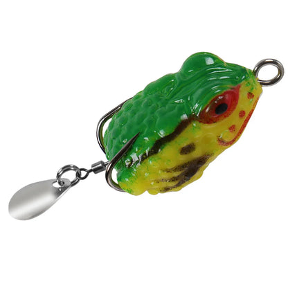 2.5cm/3g Mini Thunder Frog Soft Fishing Lures Artificial Bait Fishing Wobbler Silicone Baits with Metal Glitter Frog Lure Trout