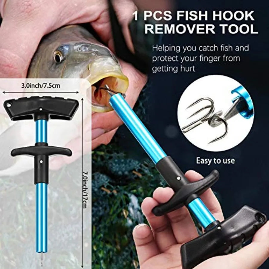 Fishs Hook Remover Tools Kit Include 1 Pcs Handheld Digital Fish Scale and Fishing Hook Remover Tool and Fish Lip Gripper and F