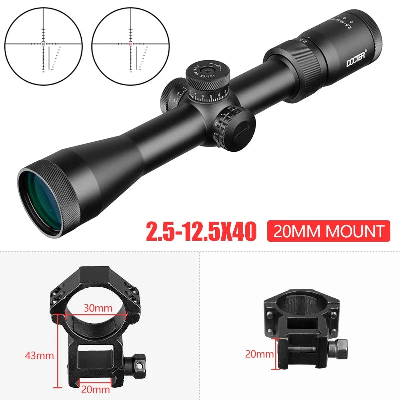10-40X56 E Hunting Scopes Side Wheel Parallax Adjustment Optics Riflescope Red And Green Dot Sight For Scopes