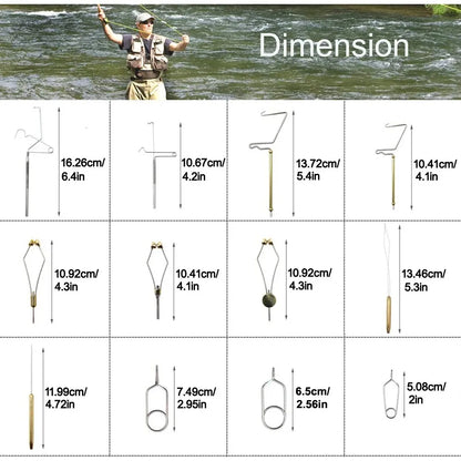 Fly Tying Tools Kit Fly Tying Vise Bobbin Thread Whip Finisher Knotter Bodkin Needle Hackle Plier Fly Fishing Starter Kit