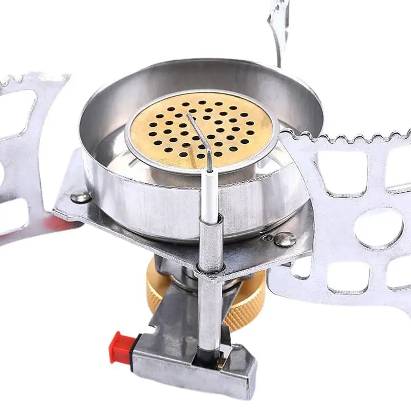 Small Camp Stove Foldable Pocket Stove Windproof Stove Lightweight Camping Burner Cooking Stove For Outdoor Backpacking Hiking