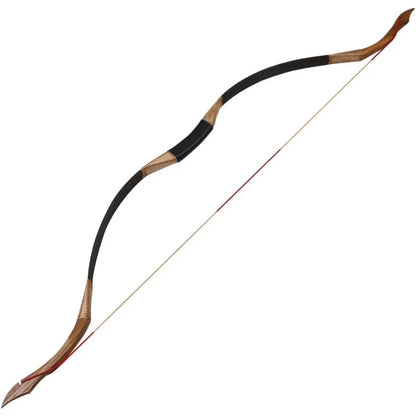 TOPARCHERY Black Hunter Traditional Recurve Bow 53'' Archery Hunting Handmade Horse Bow Longbow 30-50 lbs