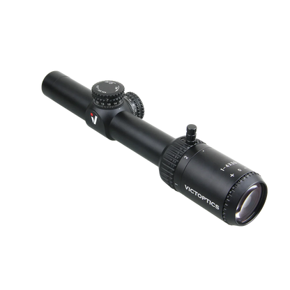 VictOptics 1-4x20 SFP Riflescope | Mil & Ranging Reticle | Fully Multi Coated | 25.4MM 1" Tube | Power Ring Throw Lever