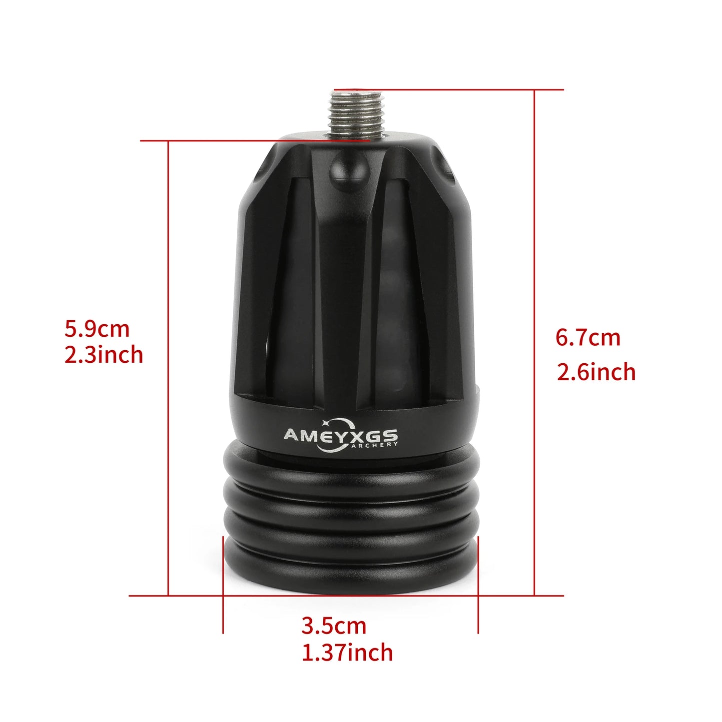 Bow Stabilizer Damper Silencer Compound Bow Riser Shock Absorber Archery Hunting Target Practice Shooting Aluminum Alloy