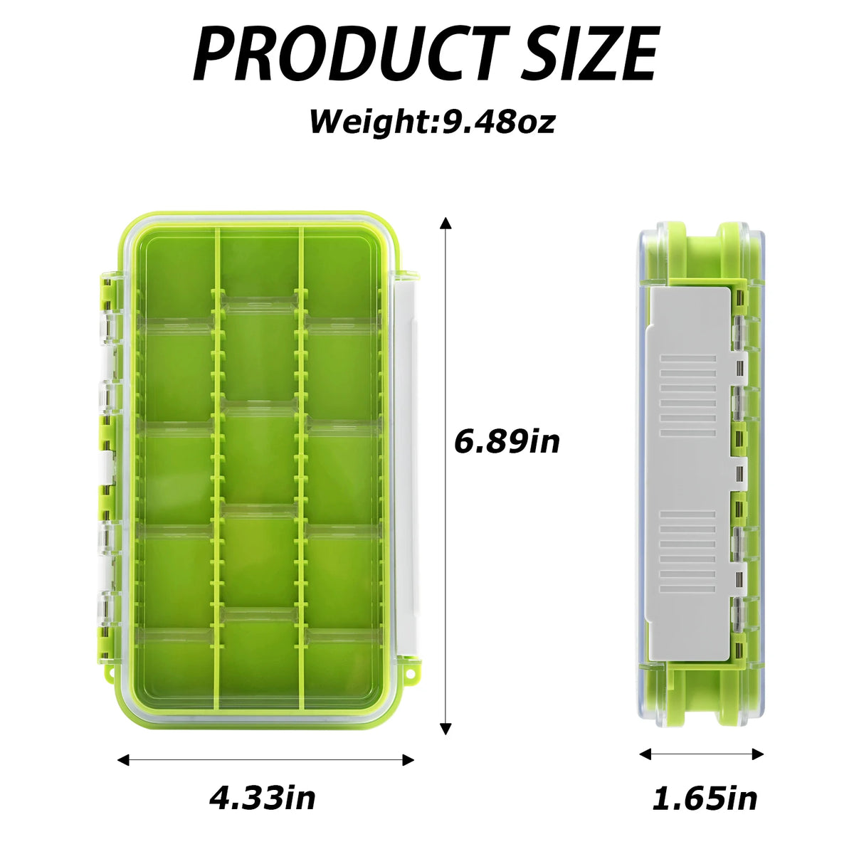 Goture Waterproof Fly Fishing Lure Bait Trout Flies Storage Box Case Container Fish Lure Bait Portable Fly Fishing Box
