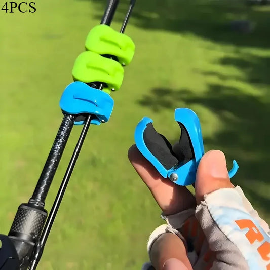 4pcs Quick-Attach Fishing Rod Clip - Tool-Free 1-Hand Holder for 2-Piece Freshwater Rods, Secure Grip Tackle Organizer