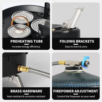 Naturehike Camping IGT Stove Outdoor Foldable Gas Stove Butane Fuel Stove Tourist Gas Burner Picnic Stove Cookware