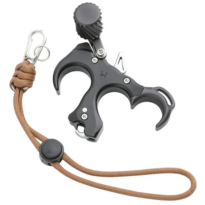 3 Finger Release Aids Archery Compound Bow Release Thumb Adjustable Left Right Hand Caliper Trigger Hunting Shooting Target