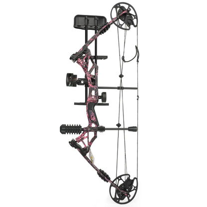 KAIMEI HAN 30-70lbs Compound Bow Carbon Arrows Set 320FPS With Release Sight for Archery Target Shooting Hunting Compound Bow