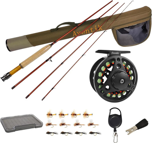 Extreme Fly Fishing Combo Kit with Travel Case for Beginners, 0-6 Weight Rod and Reel Outfit