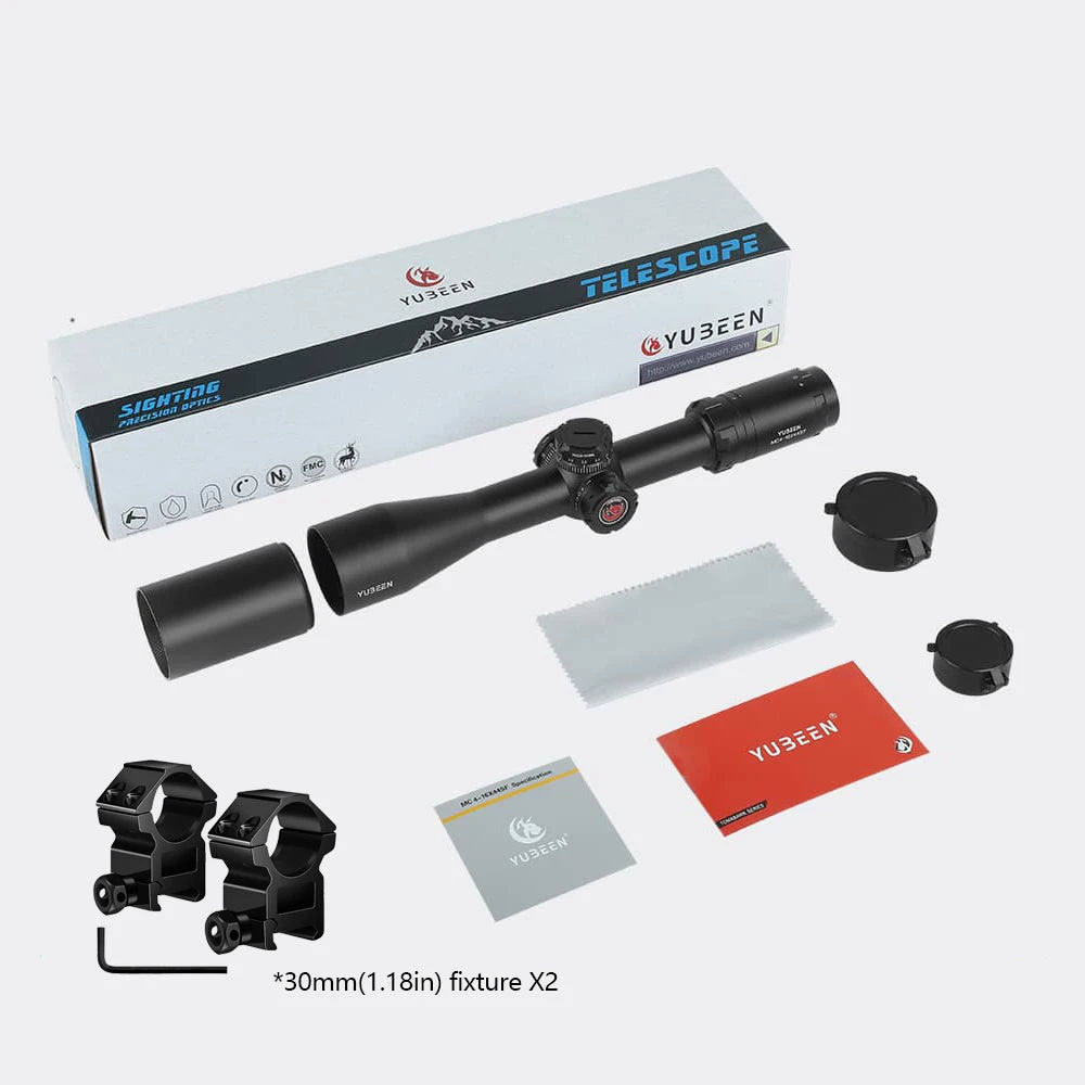 MC4-16X44SF- Optical sight, side adjustable, multi-functional 4-16X zoom sight, second focal plane, with fixture of 30mm/1.18in