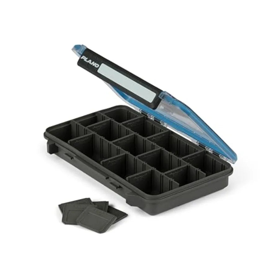 Tackle Box 3600 Waterproof 4-Pack Stow for Fishing Gear Storage in Black with Durable Plastic Construction and C