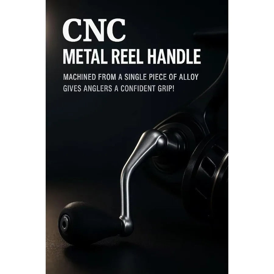 This Is a High-Efficiency Spinning Fishing Reel Featuring a Sturdy Handle, a High Gear Ratio, And a Strong Braking System, Ideal for Both Freshwater And Saltwater Fishing, Offering Smooth And Powerful High-Speed Performance