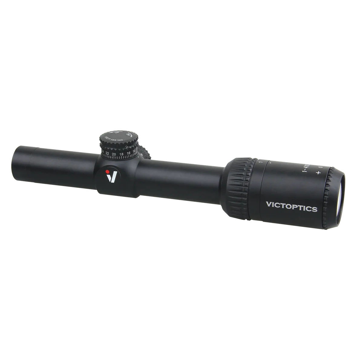 VictOptics 1-4x20 SFP Riflescope | Mil & Ranging Reticle | Fully Multi Coated | 25.4MM 1" Tube | Power Ring Throw Lever
