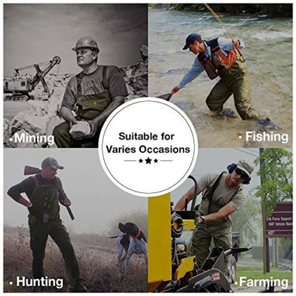 Bootfoot Chest Wader, 2-Ply Nylon/PVC Waterproof Fishing Hunting Waders with Boot Hanger for Men Women