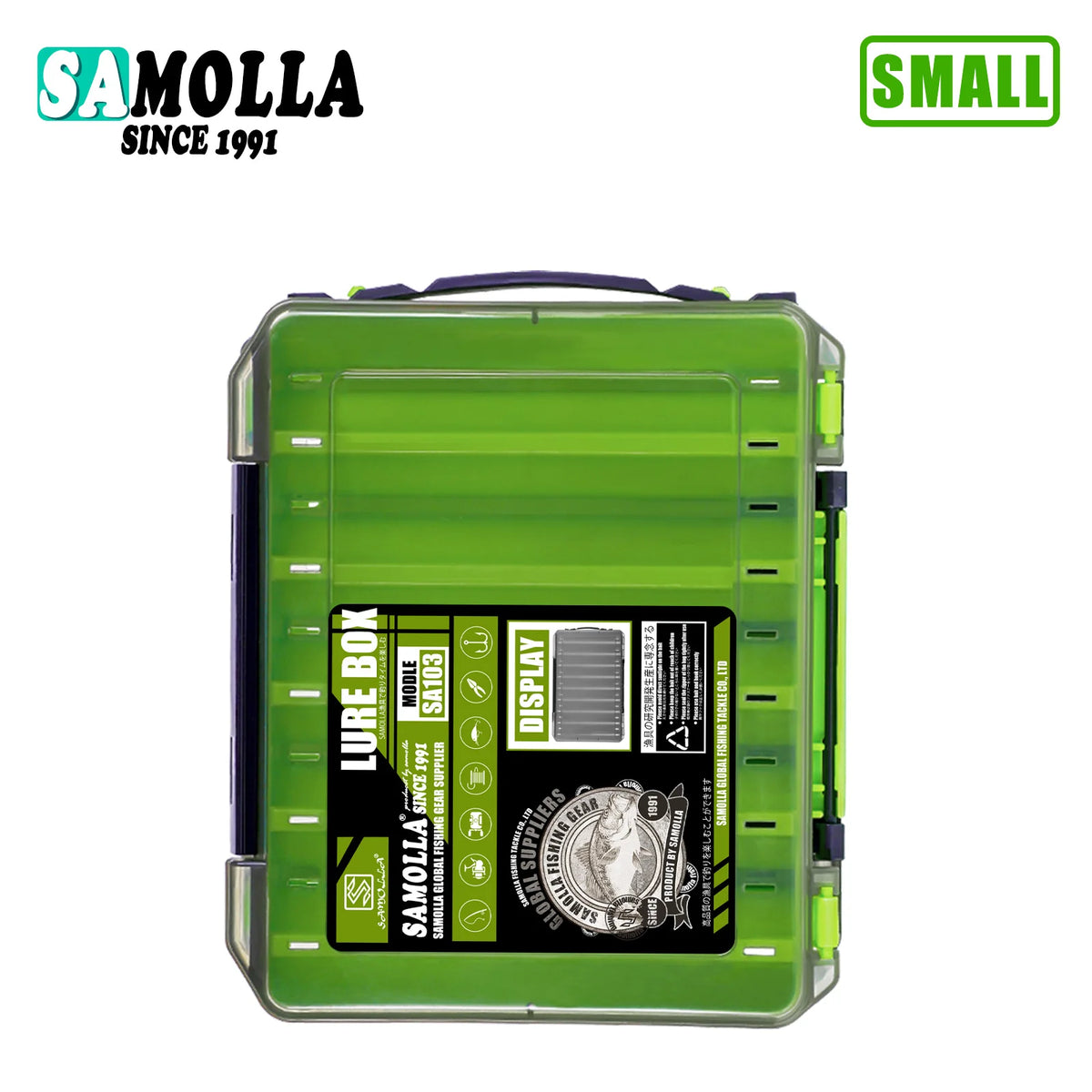 Double Sided Lure Baits Box Fishing Large Compartments Plastic Accessories Storage Tackle Container Case Adjustable Organizer