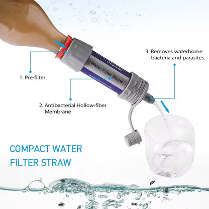 Mountaineering & Emergency Water Filter Professional-Portable Purifier for Survival & Disaster Response Reliable Drinking Water