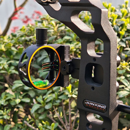 1pc Archery Compound Bow 5Pin Sight 0.019inch Optic Fiber Aluminium Bow Sight for Archery Hunting Shooting Targeting Aiming Tool