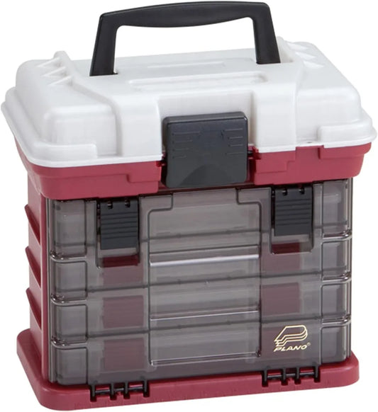 Two-Sided Organizer for Fishing Gear, Clear Lid, 4 Utility Boxes Included