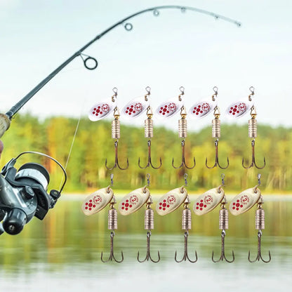 10pcs/Set Metal Spoon Spinner Fishing Lure Spoonbait Crankbaits Fishing Wobblers Artificial Bait for Freshwater and Saltwater