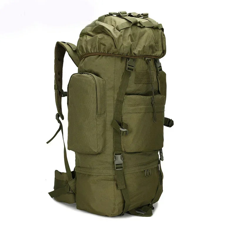 70L Metal Steel Frame Bag Men's New Hunting Backpack Waterproof Nylon Backpacks Hunting Bags