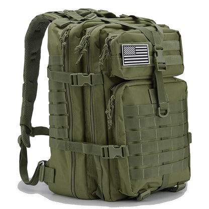 45L Tactical Fishing Backpack MOLLE System Large 3 Day Outdoor Hiking Hunting Rucksack Durable Travel Gear Bag For Men