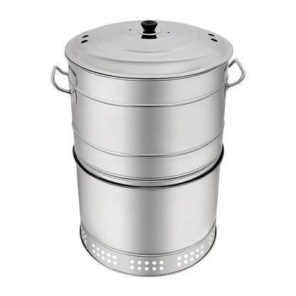 Charcoal Barbecue Grill Portable Outdoor- 360° Even Heating Stainless Steel Oil-Carbon Separation with 50 Skewers Camping/Picnic