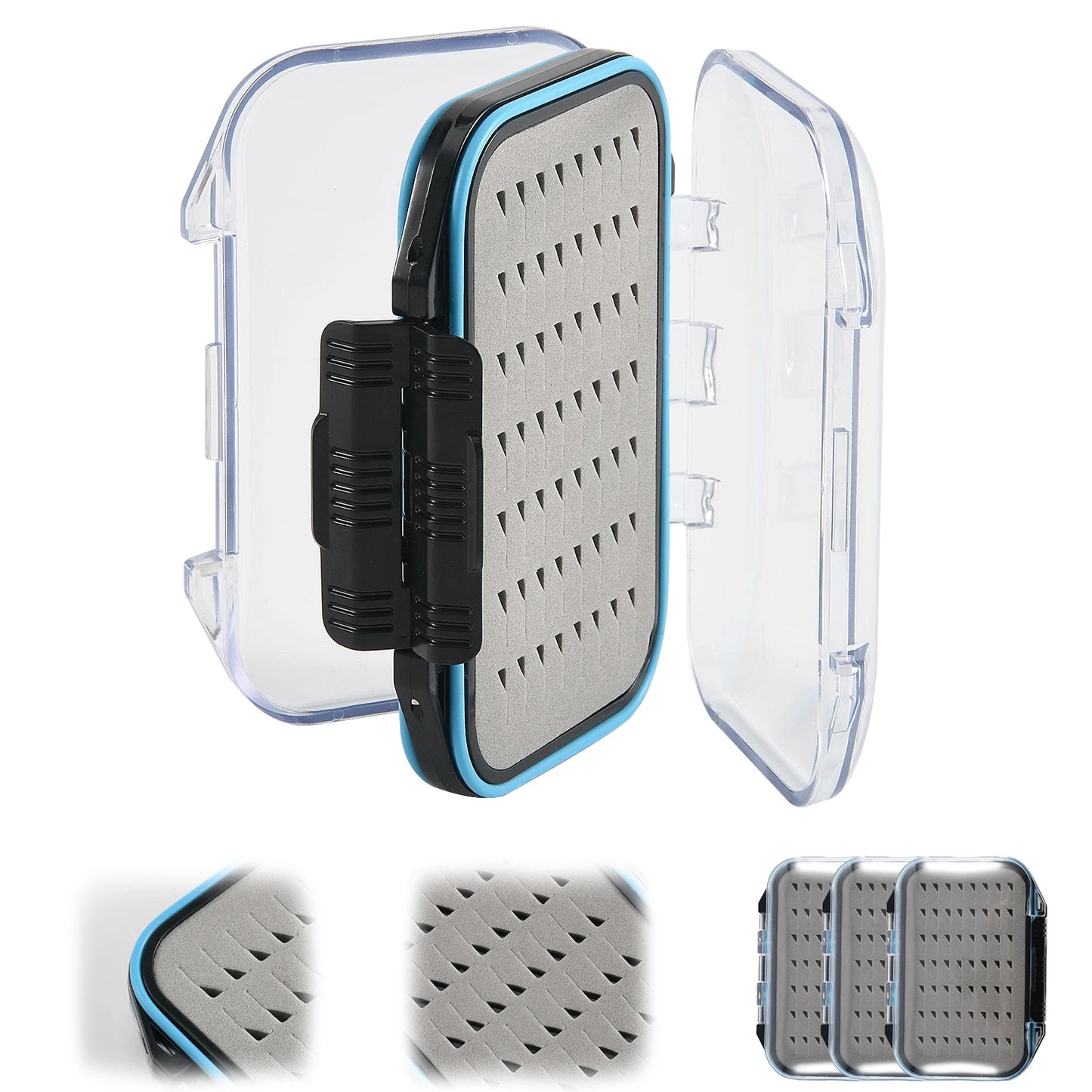 Goture Waterproof Fly Fishing Lure Bait Trout Flies Storage Box Case Container Fish Lure Bait Portable Fly Fishing Box