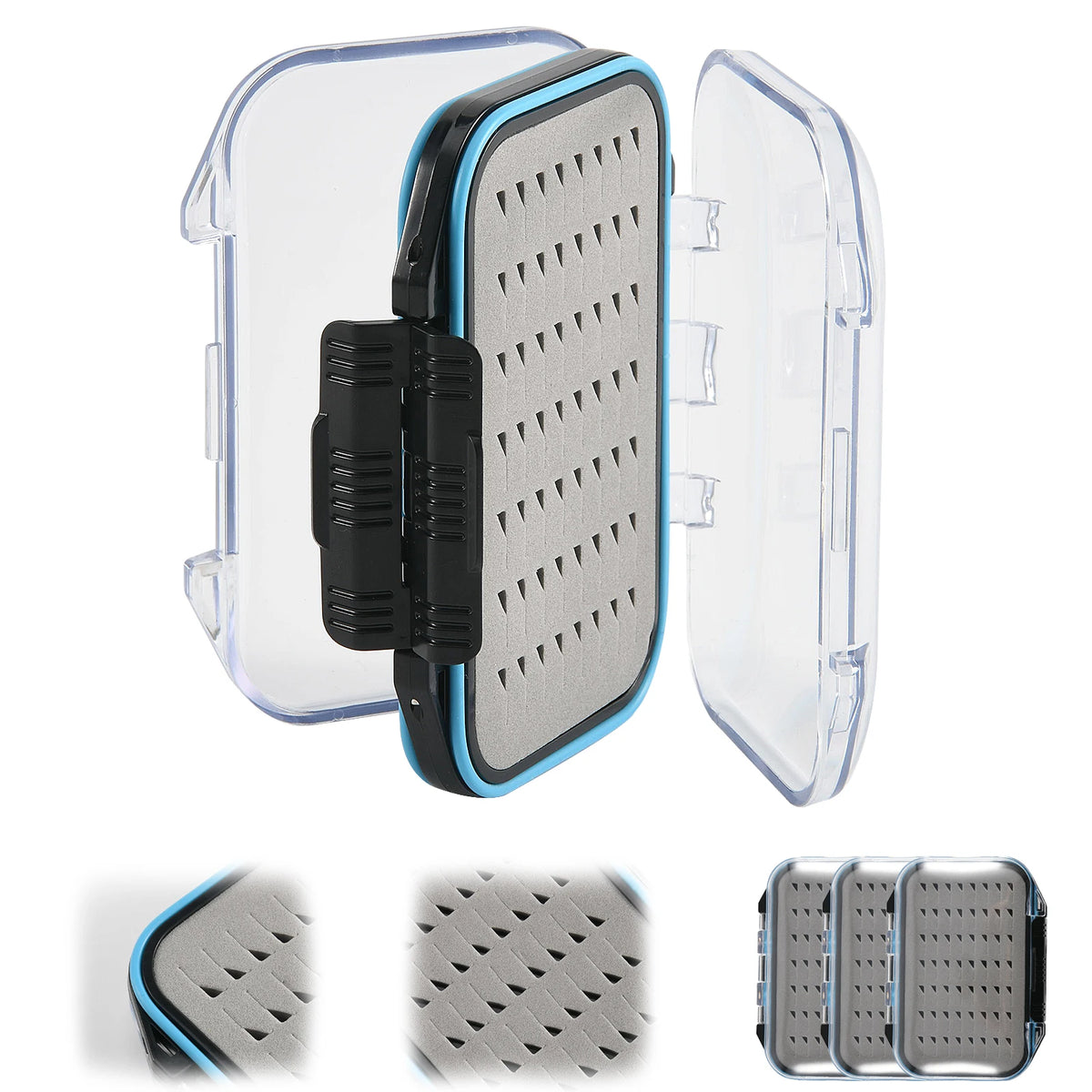 Goture Waterproof Fly Fishing Lure Bait Trout Flies Storage Box Case Container Fish Lure Bait Portable Fly Fishing Box