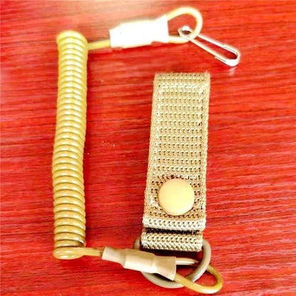 Elastic Lanyard Rope Tactical Anti-lost Spring Safety Strap Gun Rope For Key Ring Chain Flashlight Hunting Accessories